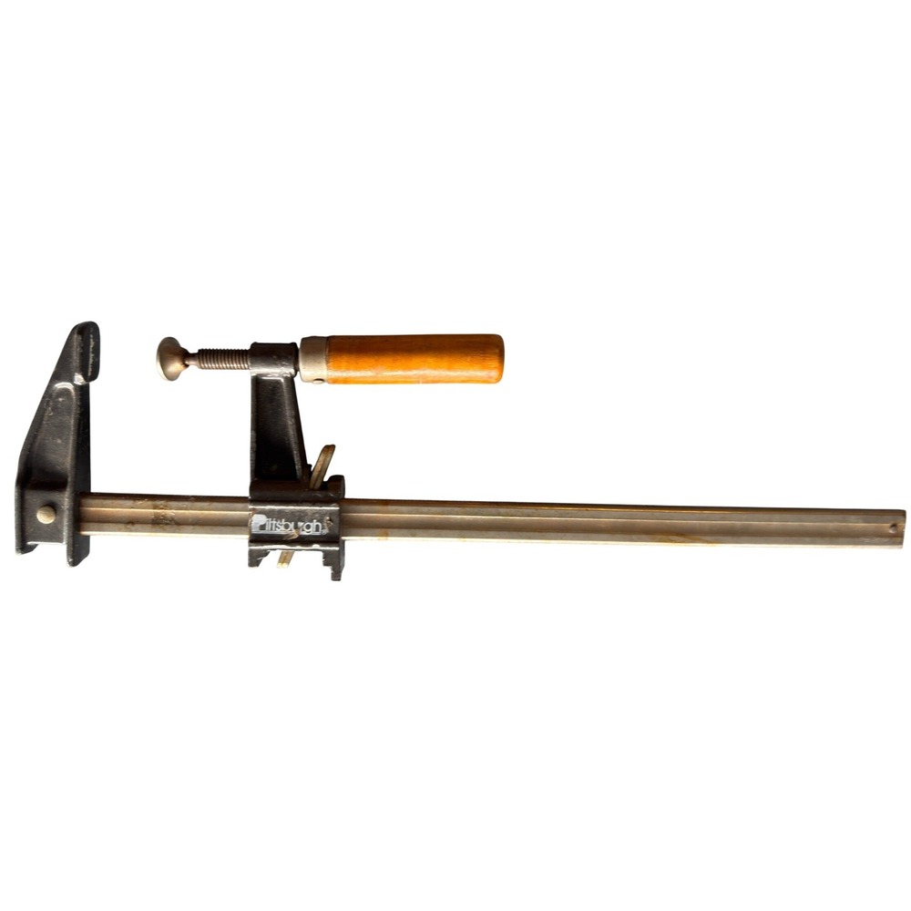 Pittsburgh 12 inch F-Style Bar Clamp Wood Handle Steel Bar Woodworking Tool